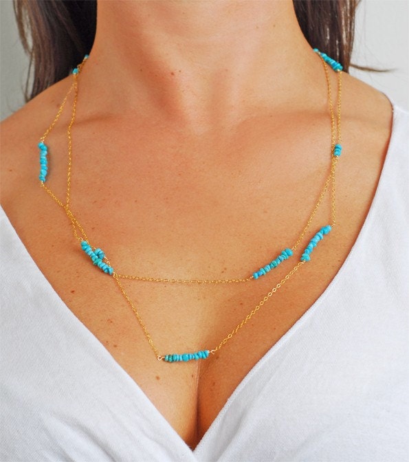 Turquoise Long Nadja Necklace