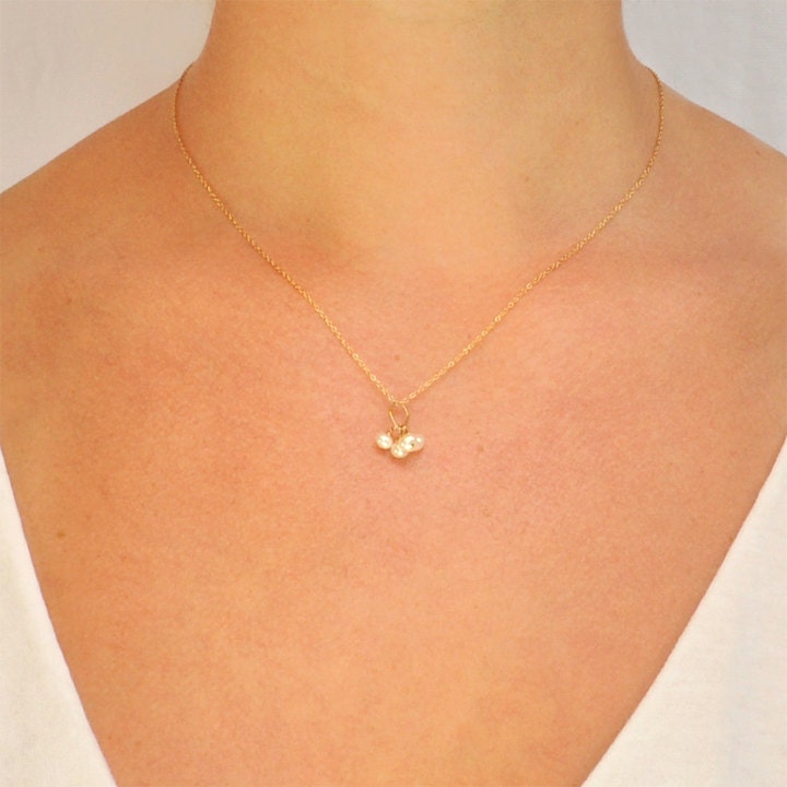 TIny White Pearl Irina Necklace