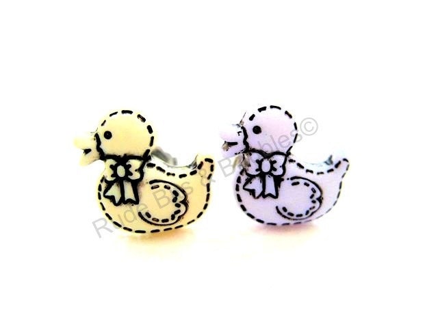 Teeny Duck Earrings
