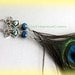Divalicious Angel Peacock Feather Earrings