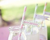 DIY Printable Straw Flags - Garden Tea Party