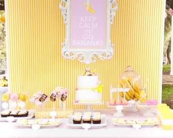 Girl Monkey Birthday Party Package - Printable