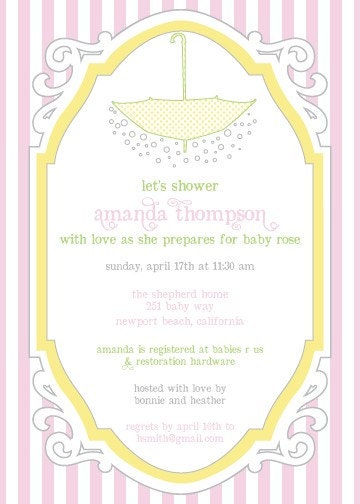 DIY Printable Baby Shower package- Seen on Hostess with the Mostess- Umbrella theme