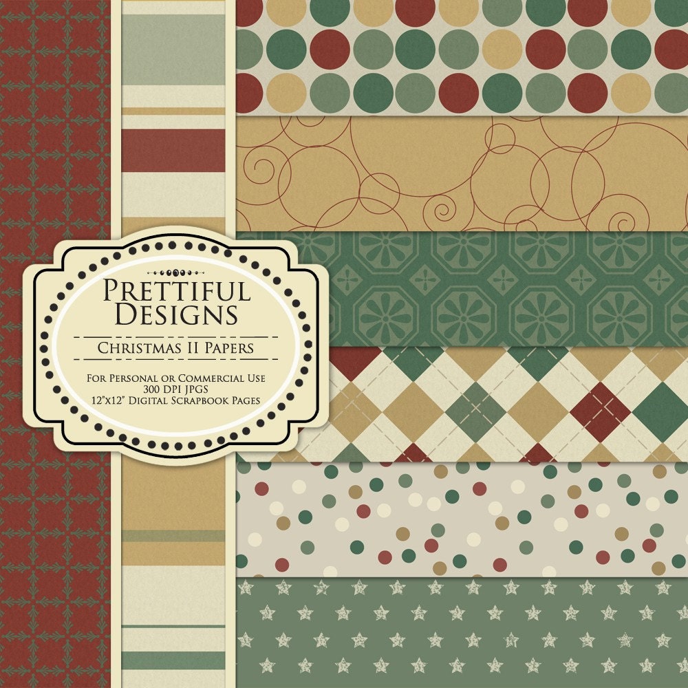 Digital Paper Pack for Personal or Commercial Use - Christmas II (31) Il_170x135