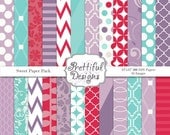 50% Off Sale Digital Paper Pack  - Personal and Commercial Use - Sweet (339)