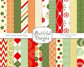 Christmas Digital Scrapbooking Papers - Holly Jolly (367) Il_170x135