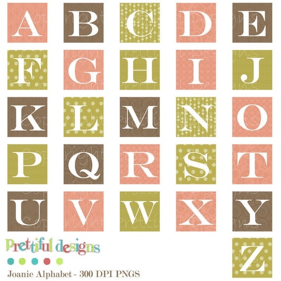 Alphabet Clip Art - Personal or Commercial Use - Joanie (161) Il_570xn