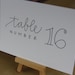Custom Hand Lettered Table Number Signs