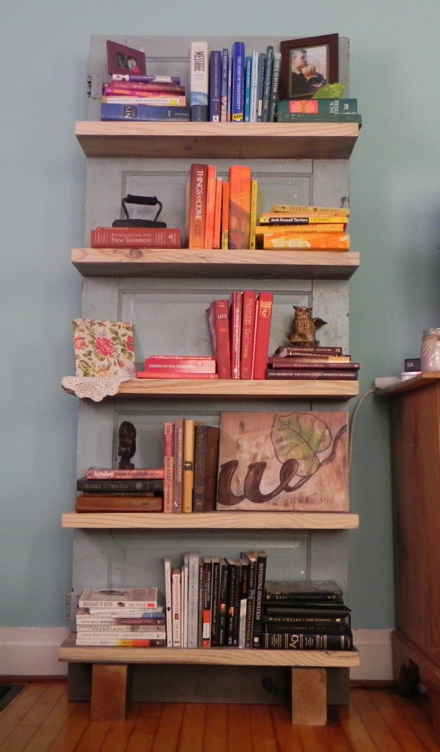 Wilbur - Antique Door Bookshelf (FREE SHIPPING)