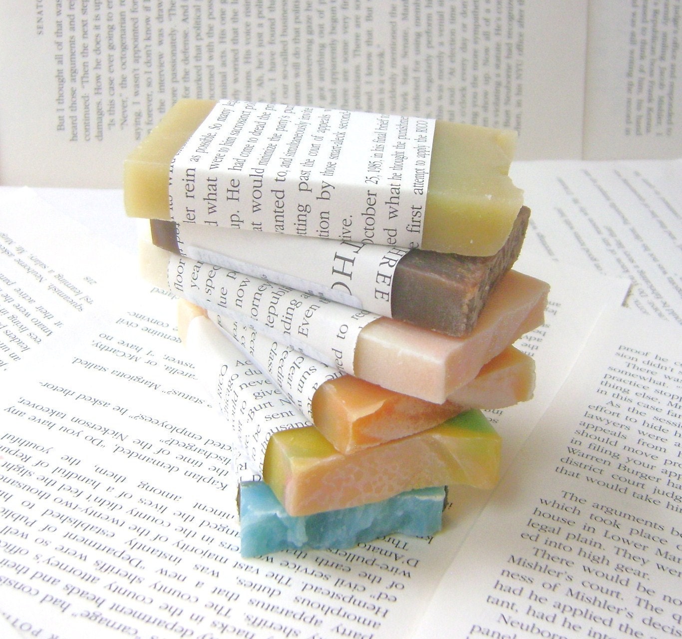 Soap Sampler, Six Soap Sample Bars For Keeping or Sharing, Hot and Cold Process Soap