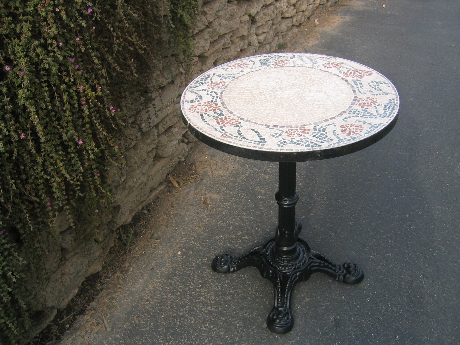 Art Nouveau-Style Mosaic Bistro Table