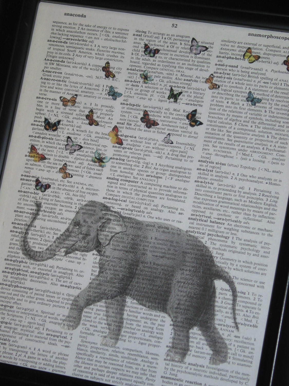 Put Your Big Girl Panties On and Deal With It Print on a Vintage Dictionary Book Page 8 x 10 Next Day Shipping