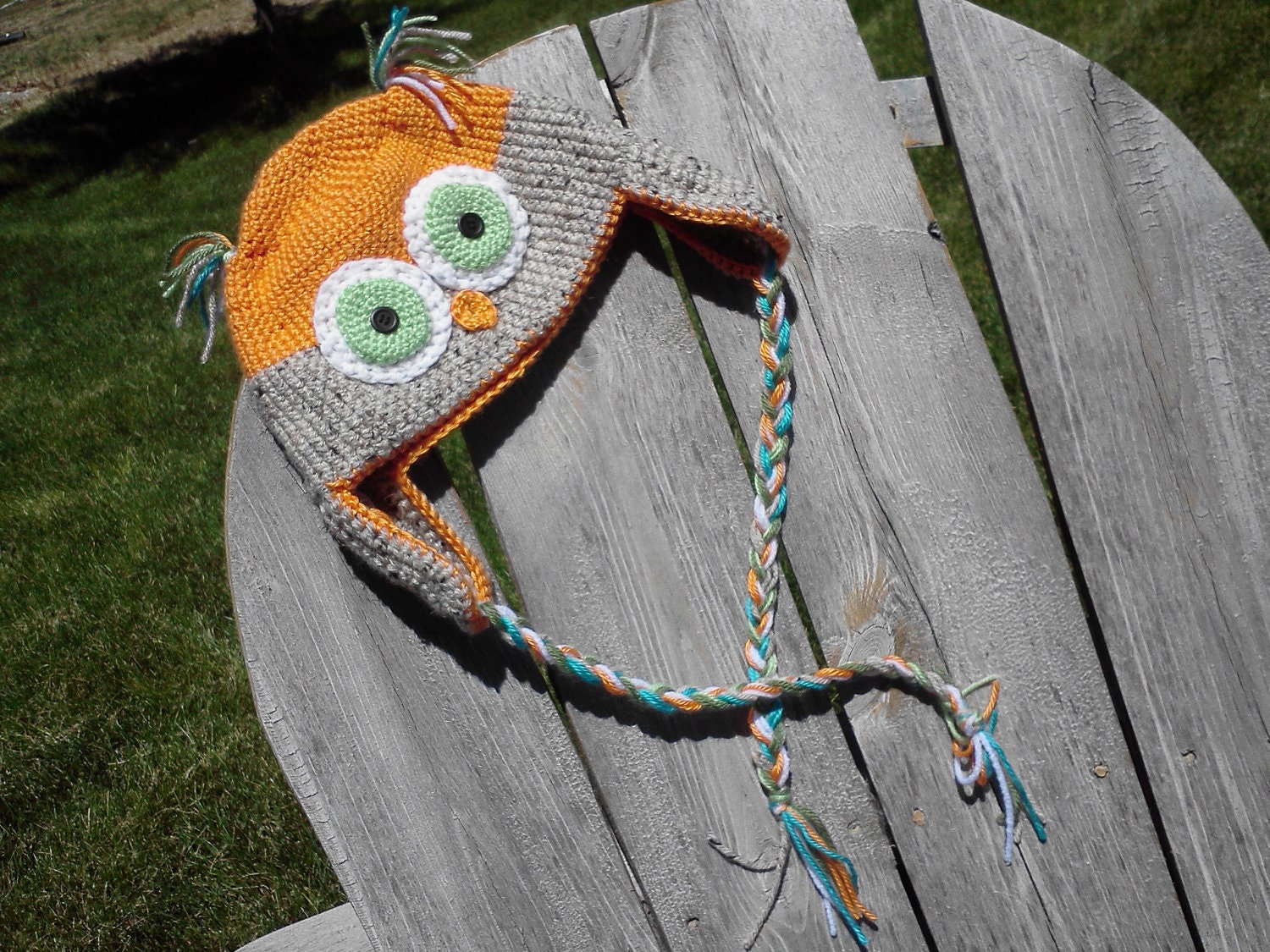 Made to Order - Crochet Owl Earflap Hat - Photography Prop