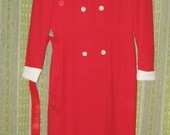 Vintage 80's Eighties Holiday Fall Winter Christmas Party Lipstck Retro Clearance Women Teen Red Dress by Stephanie Andrews 40% OFF SALE
