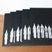black envelopes set of five: calligraphy nubs