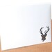 aerogram fold and mail white envelope: deer with antlers