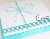 Personalized Stationery Cards Tiffany Blue