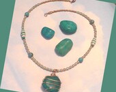 Teal Gemstone Necklace