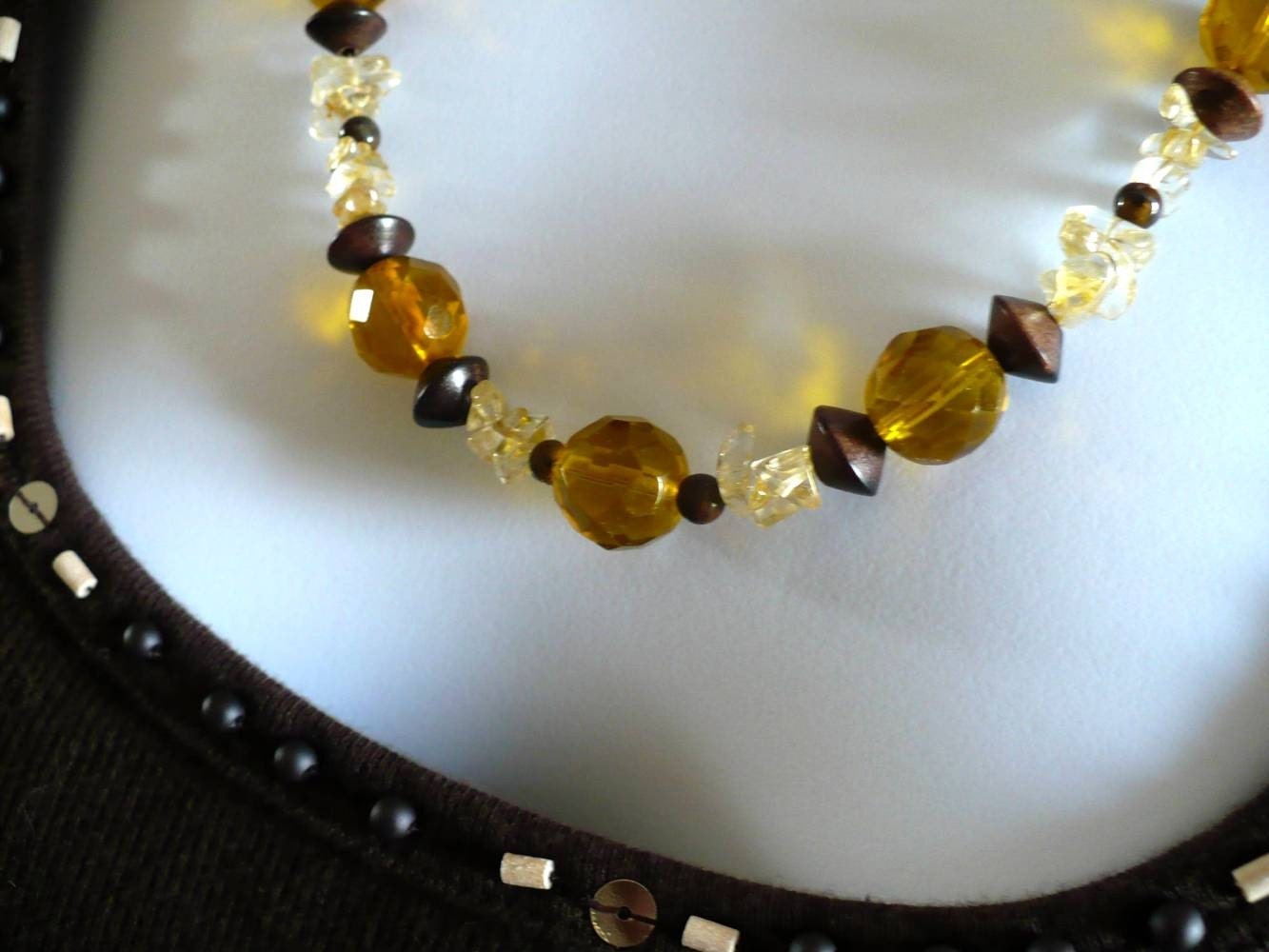 Amber Glass Necklace