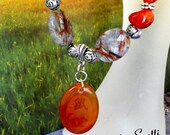 Year of the Rat Red Agate Pendant Necklace