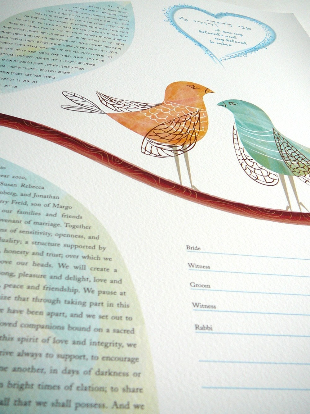 Ketubah- Love Birds