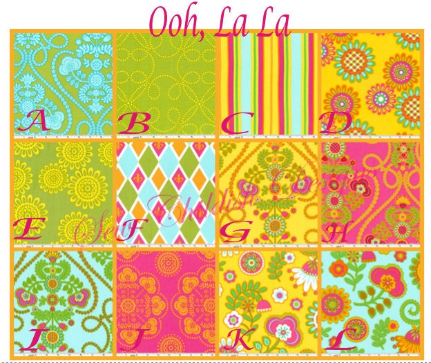Custom Crib Bedding - 2 piece  Bumpers/Straight Box Skirt  - With Designer Fabrics by Pillow and Maxfied