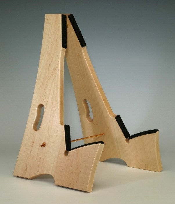 wood guitar stand