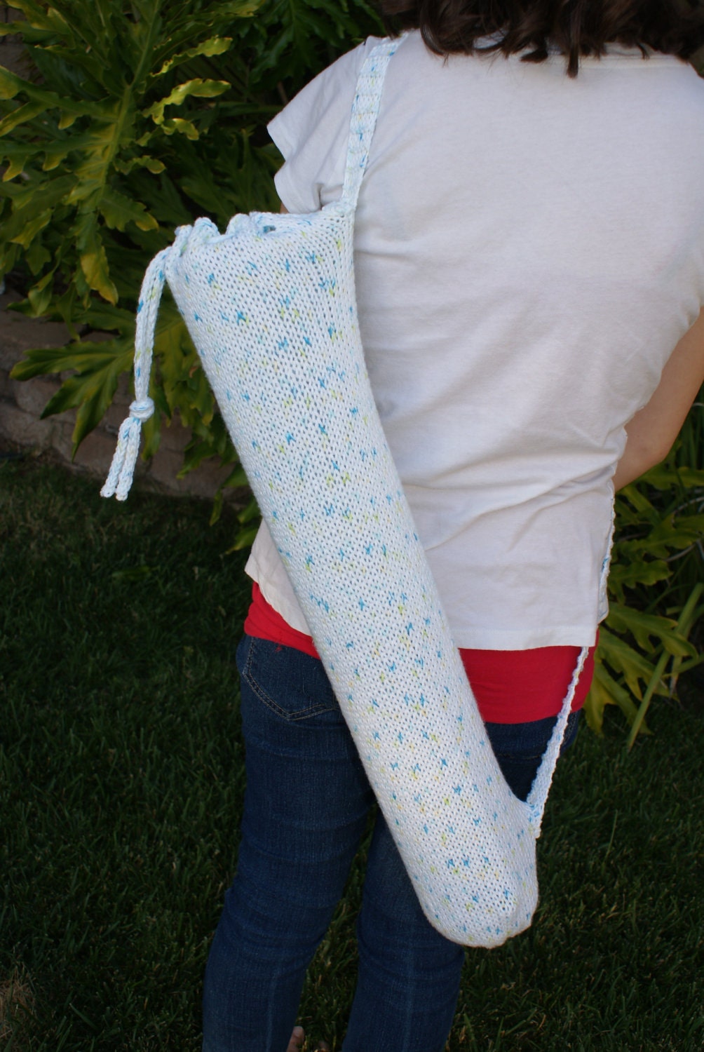 Yoga Mat Bag Tote Knit Cotton