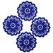 Purple Coasters Doilies Crochet Set of Four