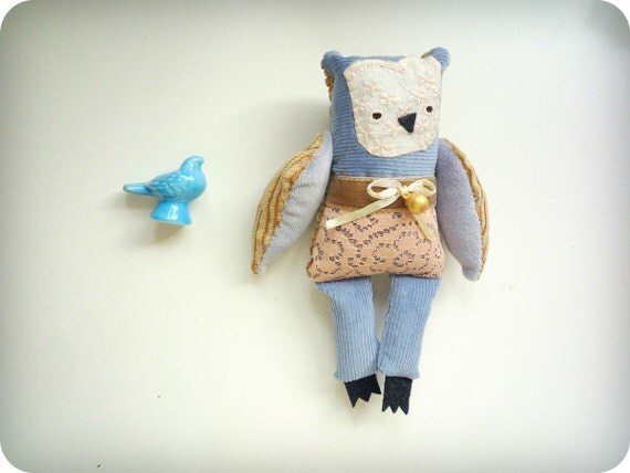 Laura - Little Owl, soft art toy by Wassupbrothers