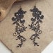 Wisteria lace earrings charcoal grey