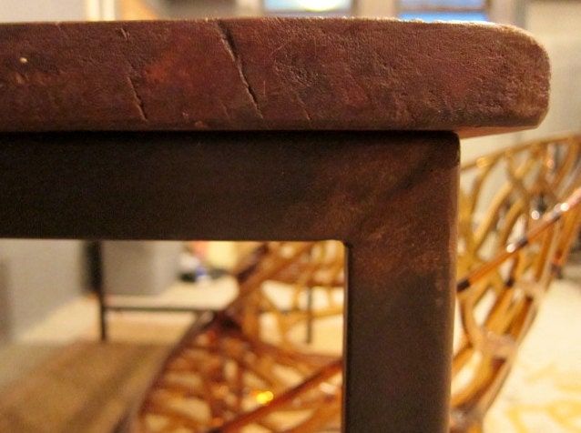 CLEARANCE SALE Blue Rustic Modern Dining Table Reserved for Katherine