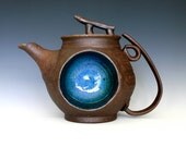 Blue Moon Teapot, Handmade Stoneware Teapot
