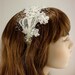 Wedding Headband, Ivory Lace Headband, Bridal Headband, Bridal Accessory, Swarovski Crystals, Swarovski Pearls
