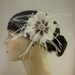 Bridal Feather Fascinator, Bridal Fascinator, Feather Fascinator, Fascinator, Feather Flower, Wedding Veil, Bridal Veil, Ivory or White