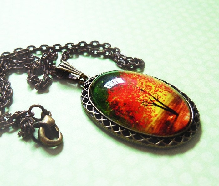 Twilight -- Wearable Art Cameo Necklace
