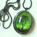 Emerald Bewitched -- Wearable Art tree Locket-Valentine's Gift
