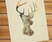 Deer Silhouette 8x10 Print