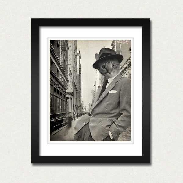 Don Draper Cat - Madmen - 8x10 Print