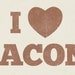 I Love Bacon 8x10 Art Print - Food Heart