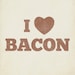 I Love Bacon 8x10 Art Print - Food Heart