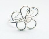 Ear Cuff Silver Ear Wrap Flower
