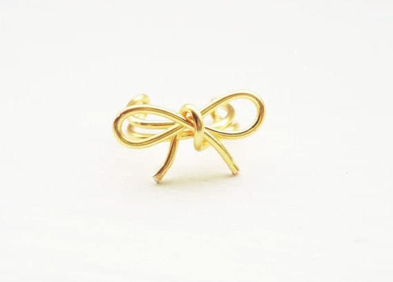 Ear Cuff Gold Bow Dainty Ear Wrap Earcuff