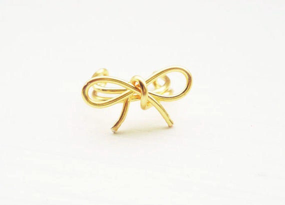 Ear Cuff Gold Bow Dainty Ear Wrap Earcuff