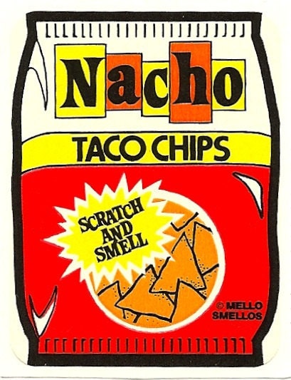 Vintage 80's Mello Smellos NACHO Scratch and Sniff Sticker