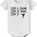 STEPS crawl walk future karate tae kwon do martial arts baby baby bodysuit white pink or baby blue