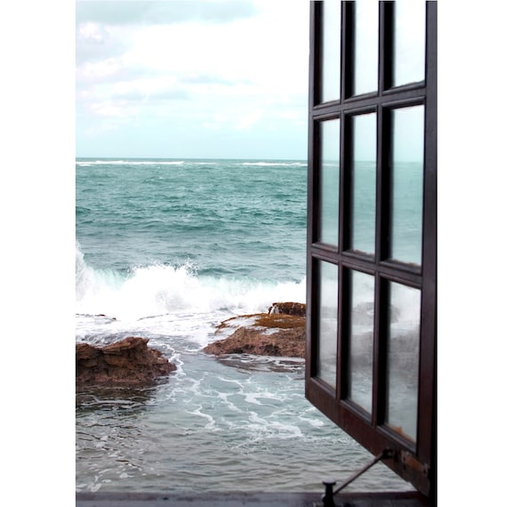 Fine Art Photography, Coastal Home Decor, Beach Photography, Turquoise, White, Wall Art, 5x7 Print