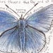 Blue Butterfly with Robert Frost poem print, 8" x 10"