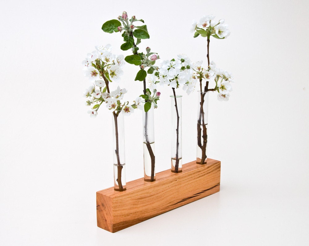 Wood Vase Decorative Bud Vase Wedding Vase FLORENCE