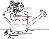 Watering Can With Daisies